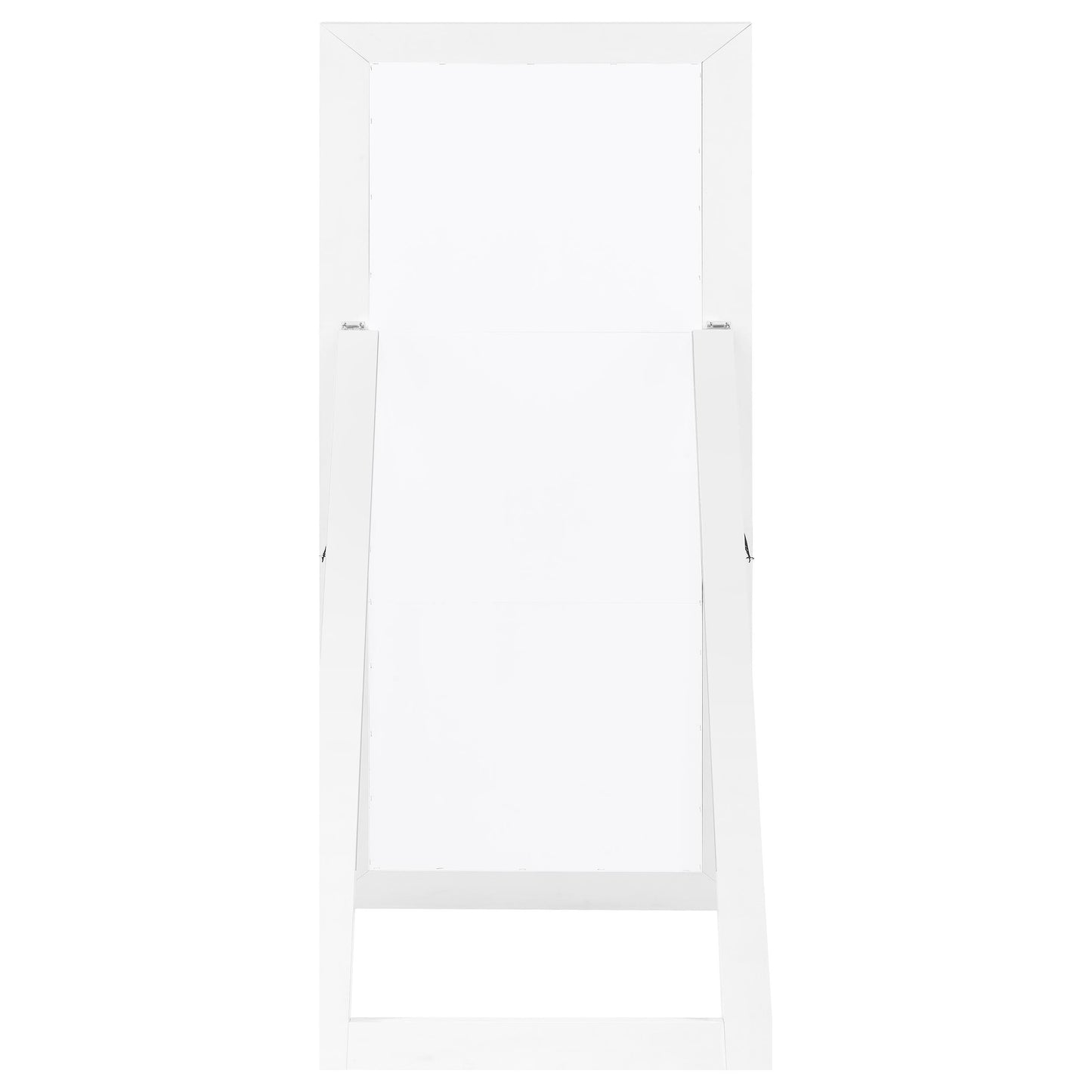 Cadence Tempered Glass Full Length Mirror White High Gloss