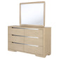 Ladera 6-drawer Bedroom Dresser and Mirror Light Elm