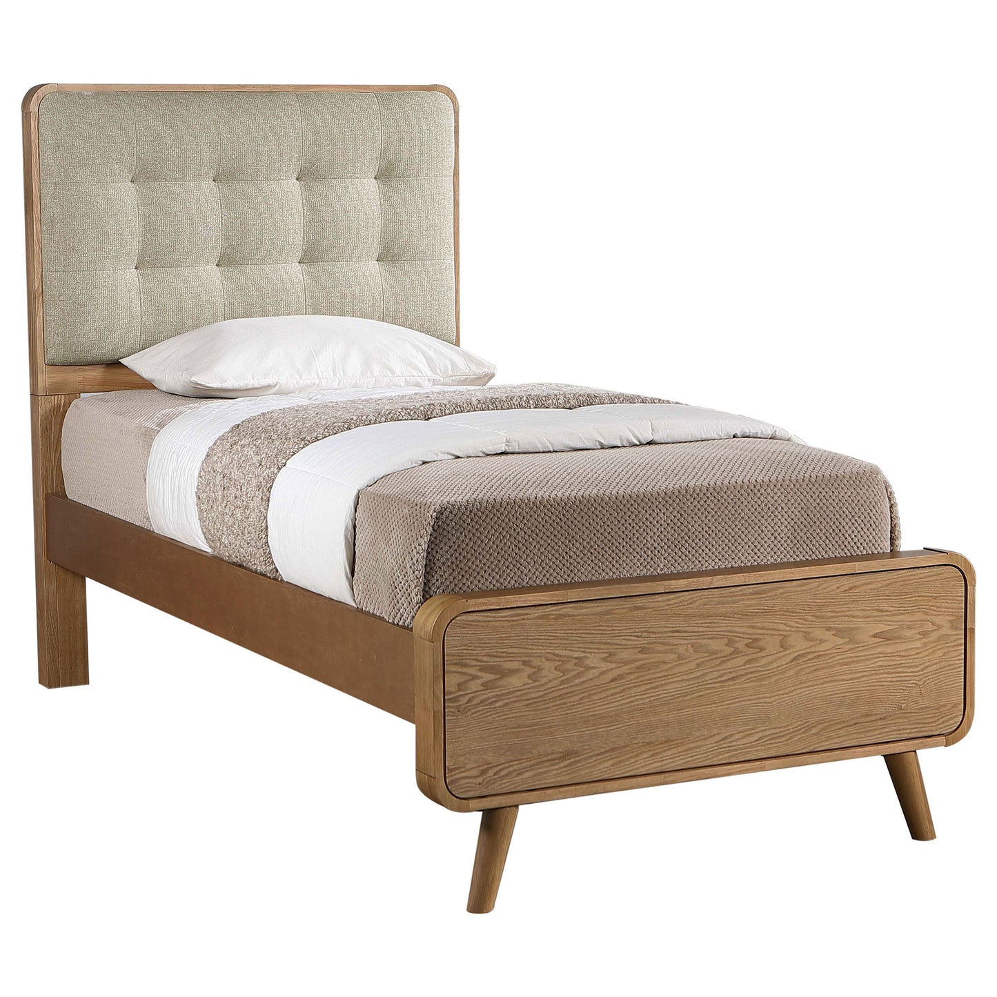 Robyn Wood Twin Platform Bed Light Ash