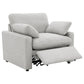 Collins Upholstered Power Recliner Chair Grey