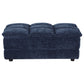 Atlantic Corduroy Upholstered Rectangular Ottoman Blue