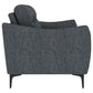 Nolan Upholstered Sloped Track Arm Sofa Charcoal