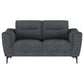 Nolan 2-piece Upholstered Sofa Set Charcoal