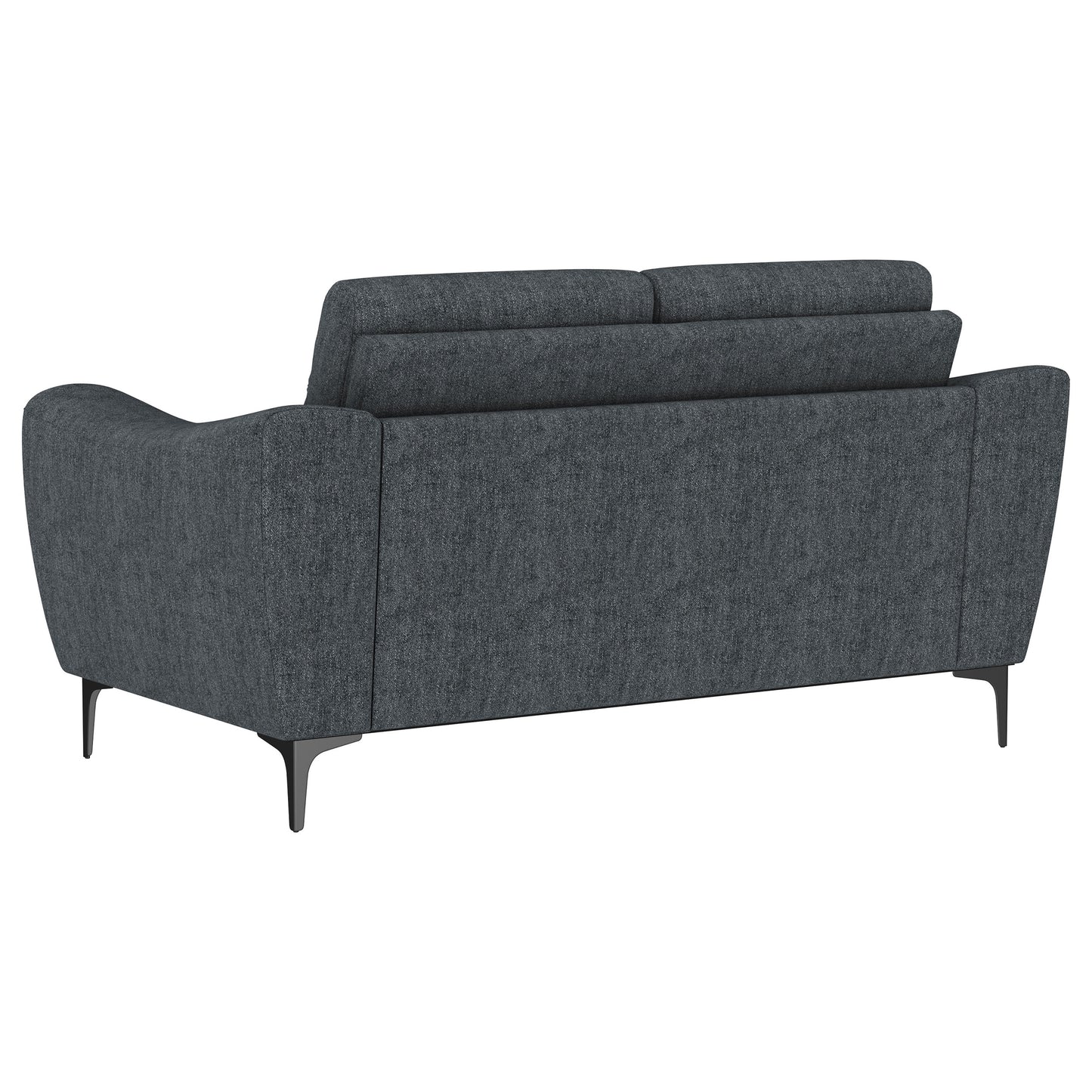 Nolan 2-piece Upholstered Sofa Set Charcoal