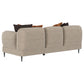 Jade Chenille Upholstered Sculpted Track Arm Sofa Latte