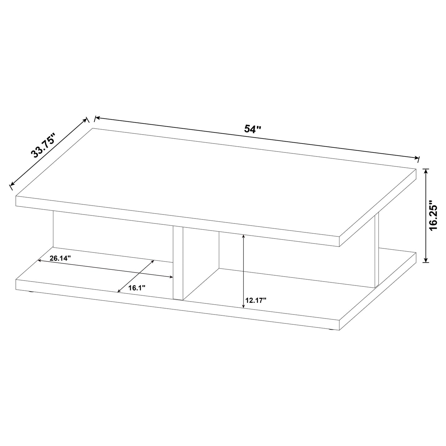 Cortona Square Engineered Wood Cocktail Coffee Table Mango