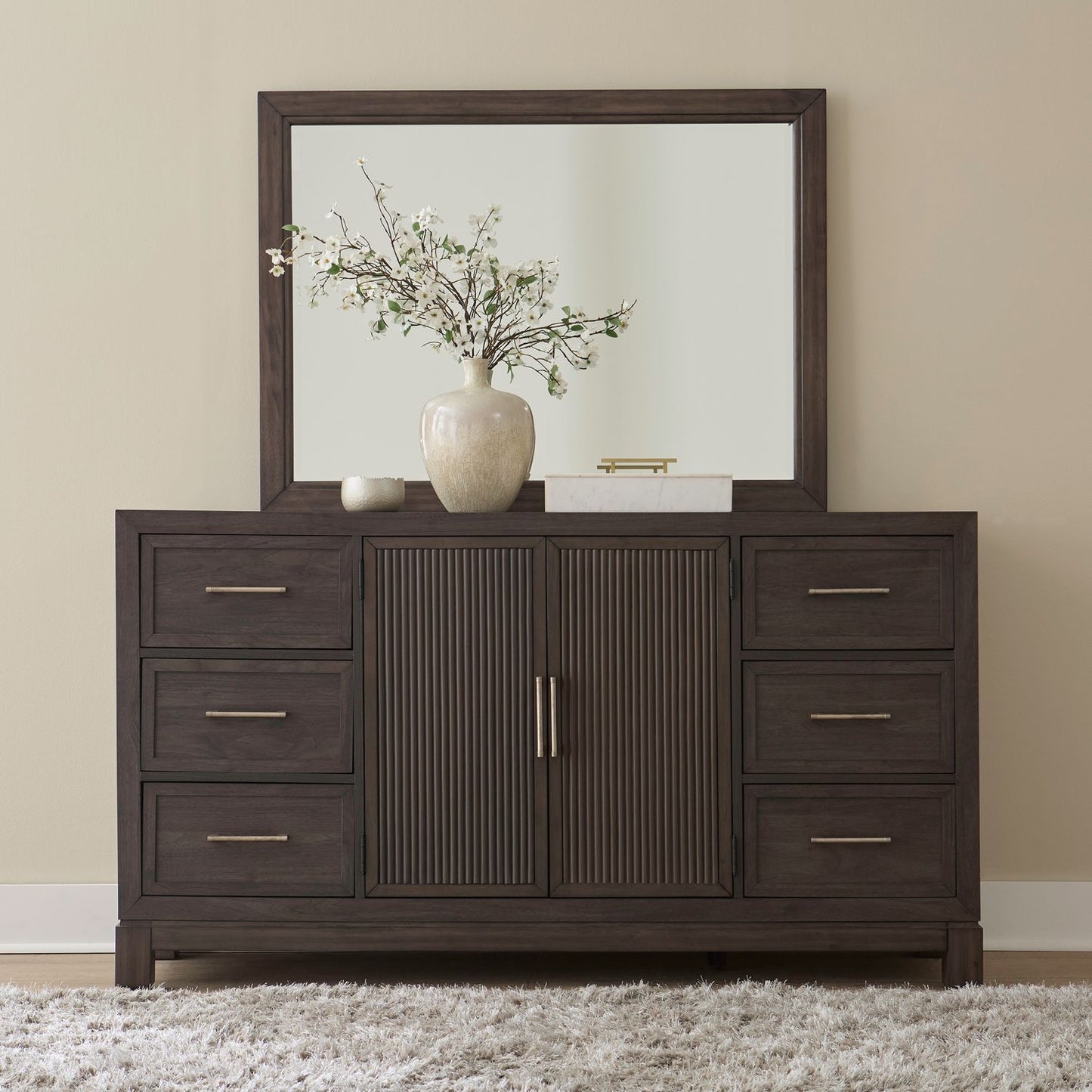 Modern Edge - Dresser & Mirror