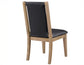 Orinda Rustic Solid Wood Side Chair, Brown Vegan Leather