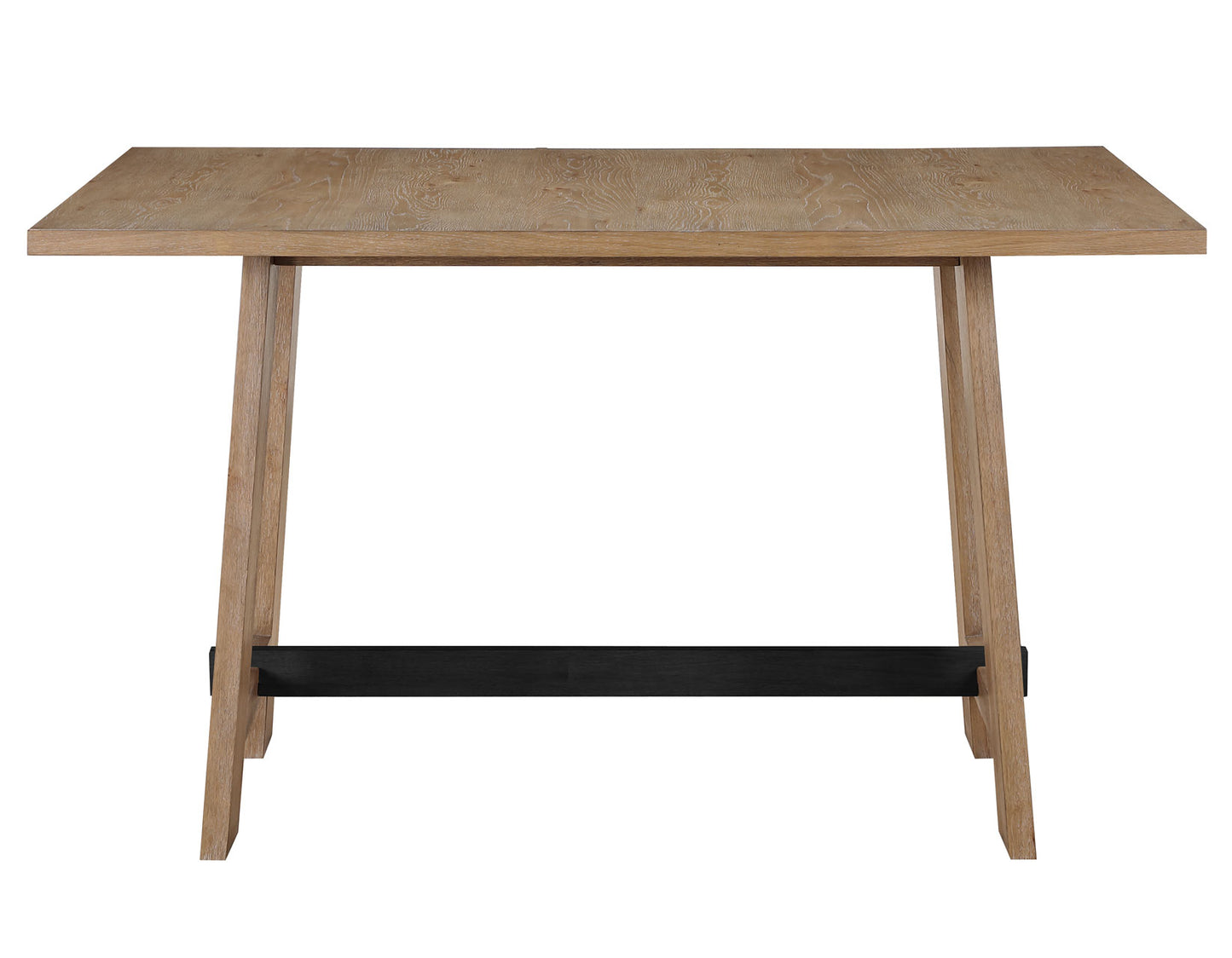 Aubrey 59.5" Counter Table, Drifwood with Black Stretchers