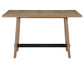 Aubrey 59.5" Counter Table, Drifwood with Black Stretchers