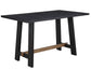 Aubrey 59.5" Counter Table, Black with Driftwood Stretcher