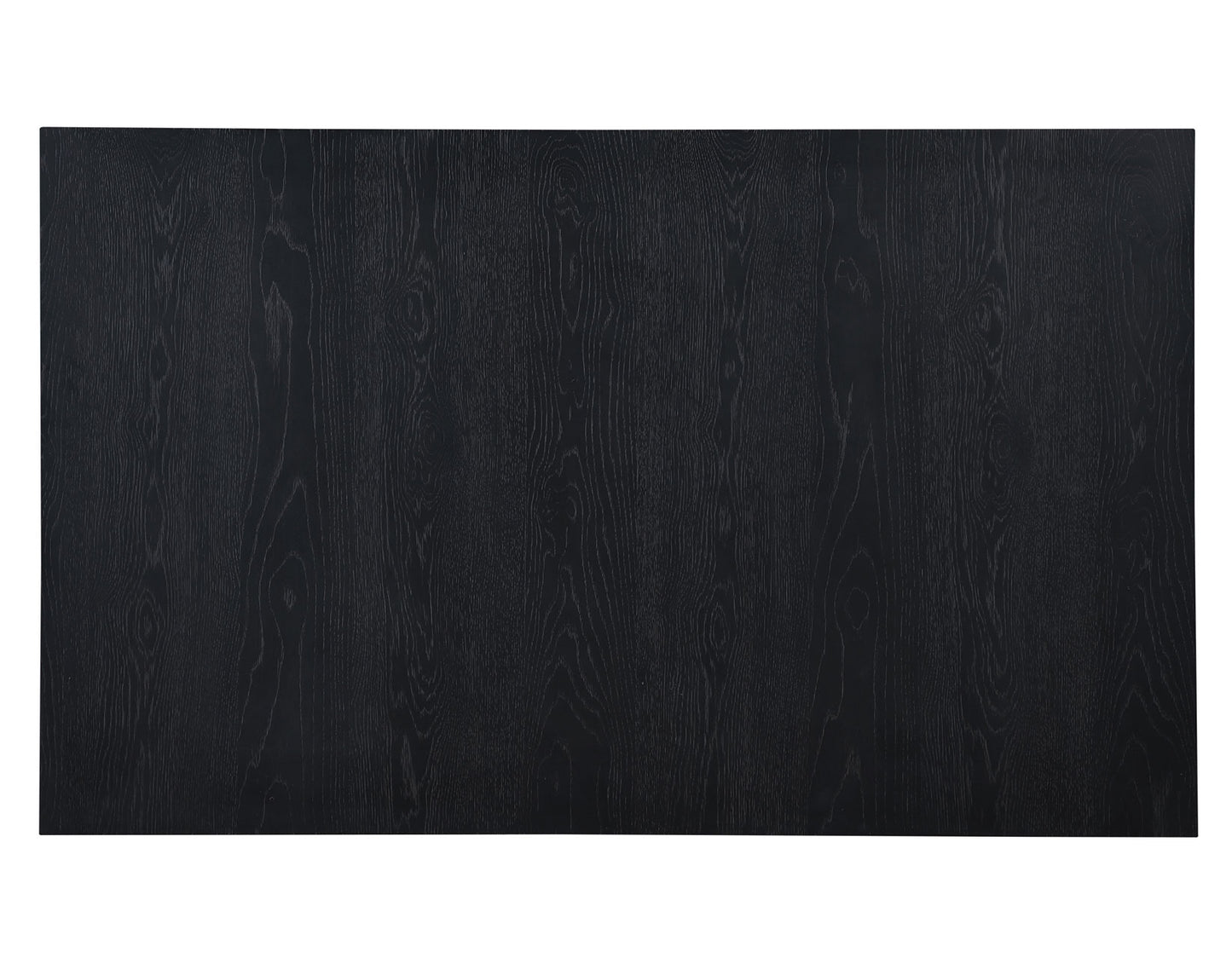 Aubrey 59.5" Counter Table, Black with Driftwood Stretcher