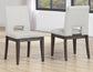 Evan 5-Piece 78-96-inch Dining Set with 4 Eggshell Linen-Look Side Chairs