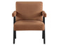 Helen Accent Chair, Rust Fabric with Black Wood Finish