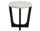 Chrissy 20" Round White Marble End Table