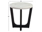 Chrissy 20" Round White Marble End Table