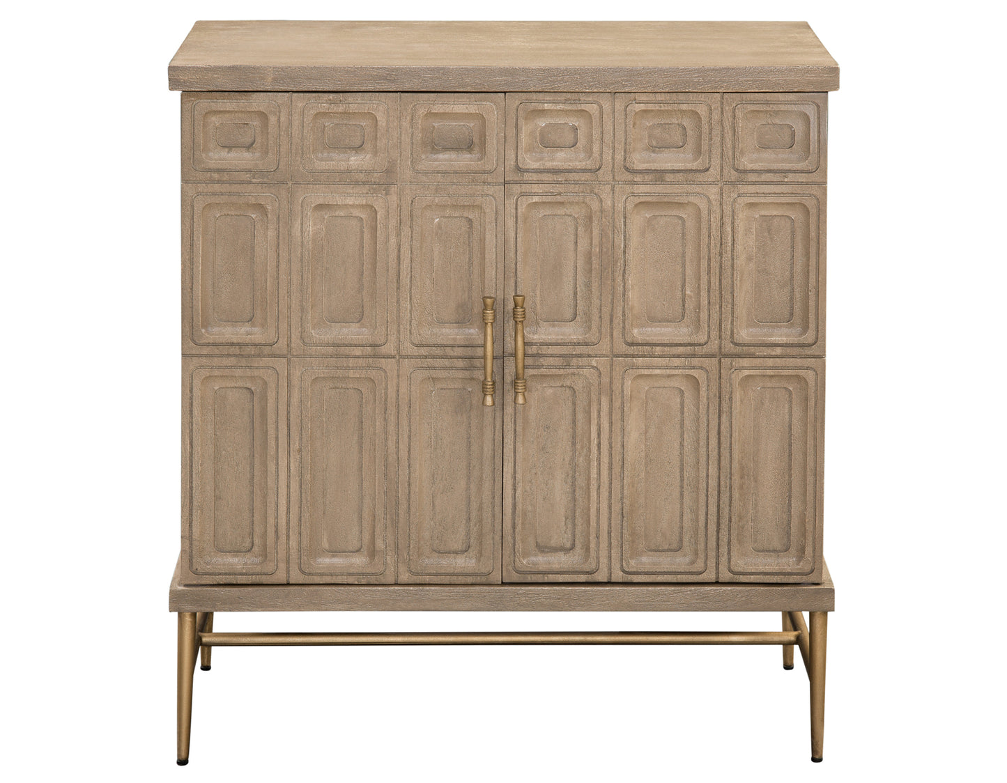 Arun Solid Wood 2-Door Accent Cabinet