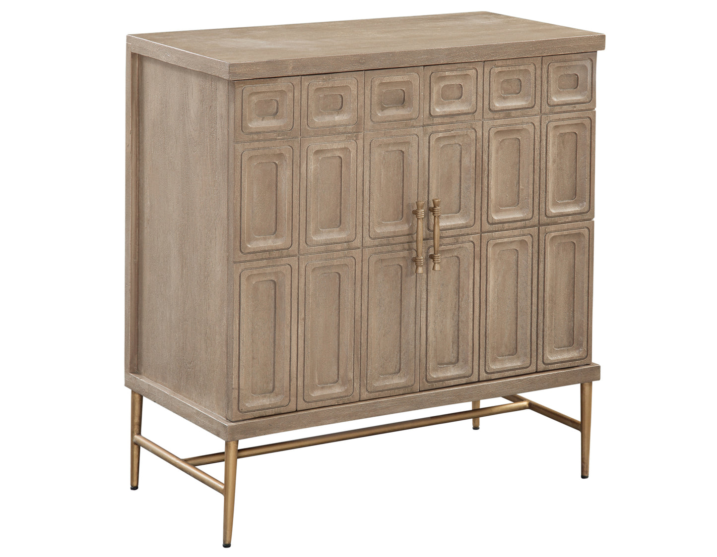 Arun Solid Wood 2-Door Accent Cabinet