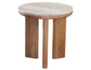 Sidney 22" Round Toronto Brown Marble Top End Table