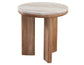 Sidney 22" Round Toronto Brown Marble Top End Table