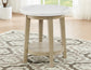 Vida 22" Round White Marble Top End Table