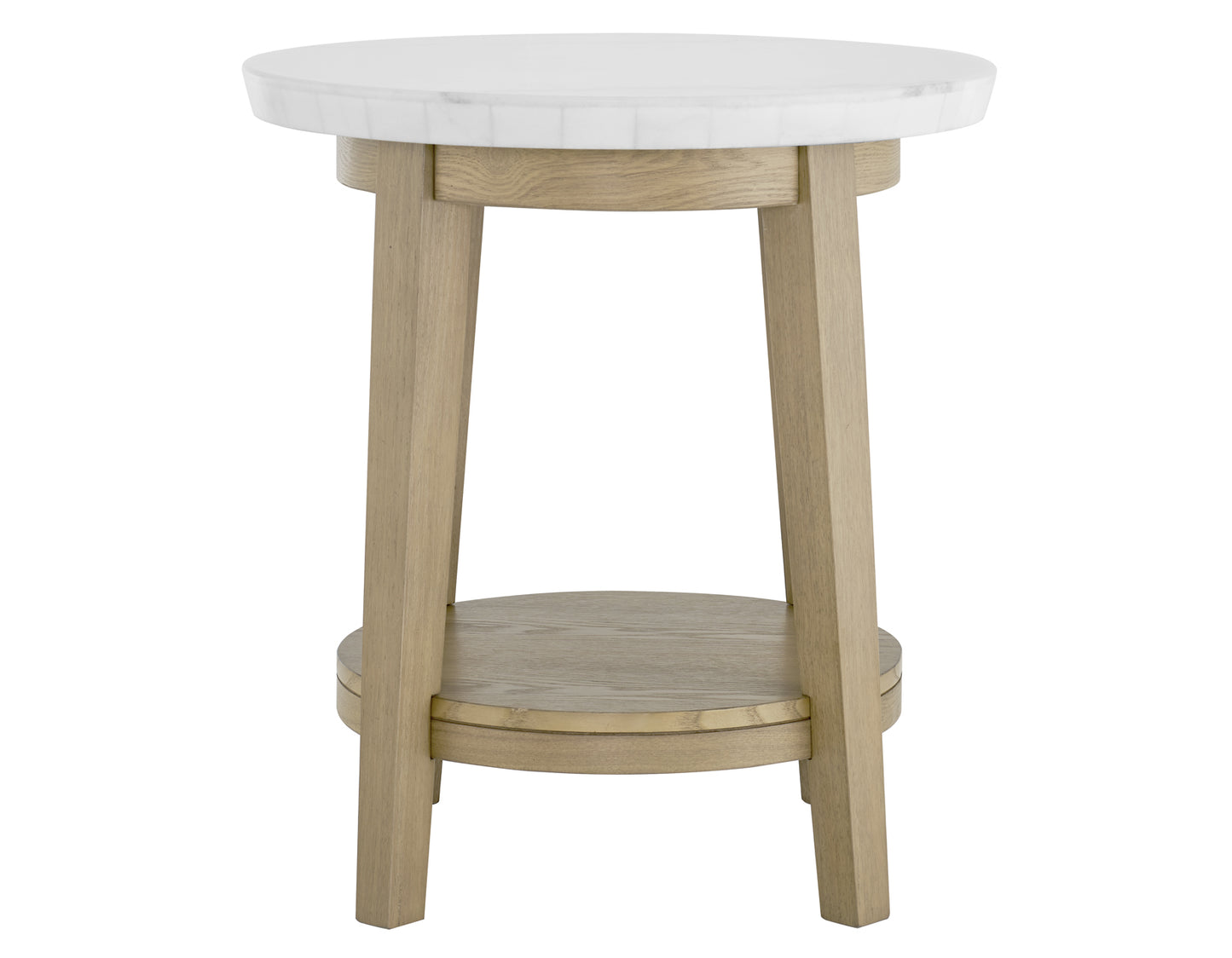 Vida 22" Round White Marble Top End Table