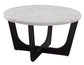 Chrissy 32" Solid White Marble Top Coffee Table