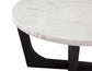 Chrissy 32" Solid White Marble Top Coffee Table