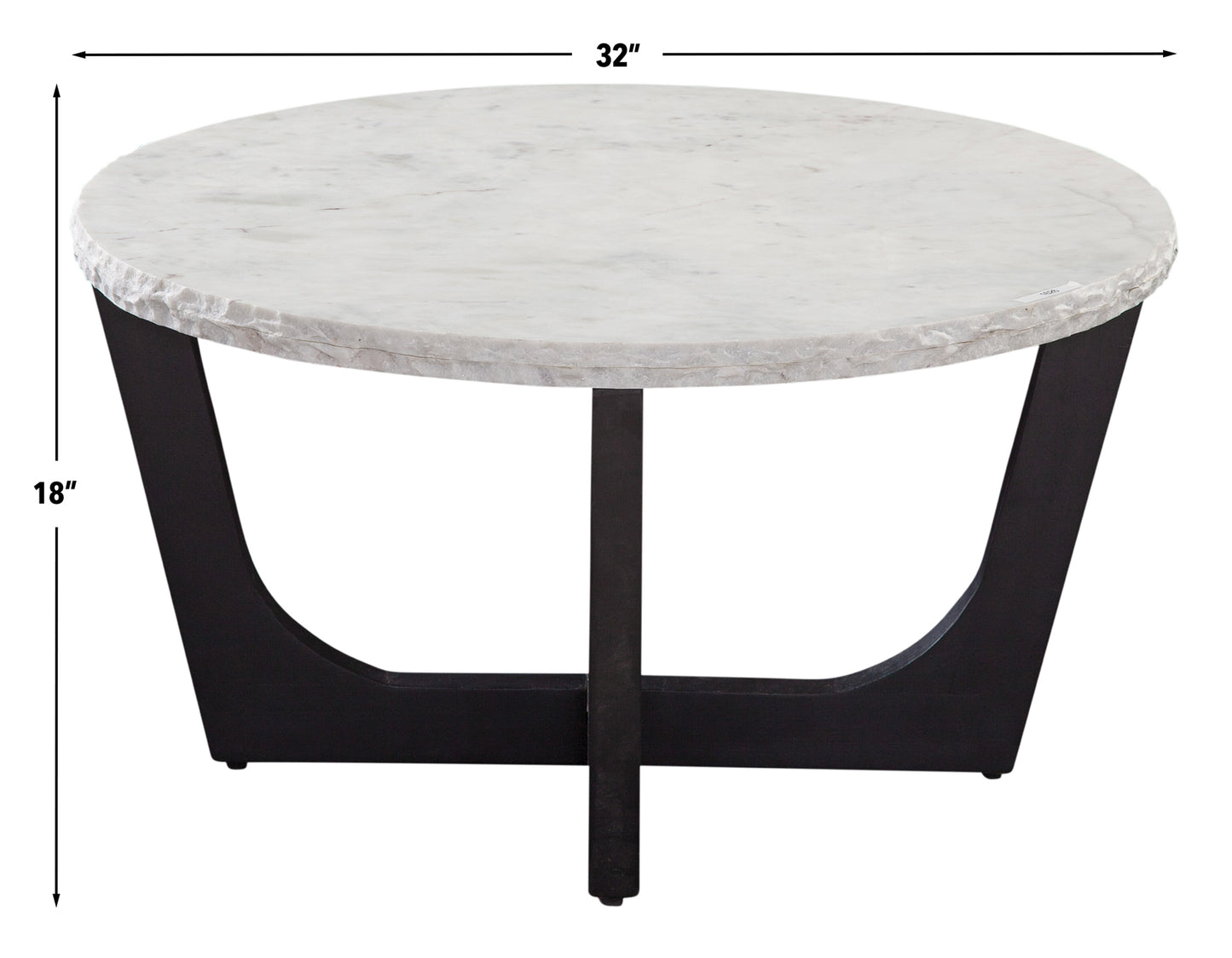 Chrissy 32" Solid White Marble Top Coffee Table