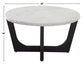 Chrissy 32" Solid White Marble Top Coffee Table