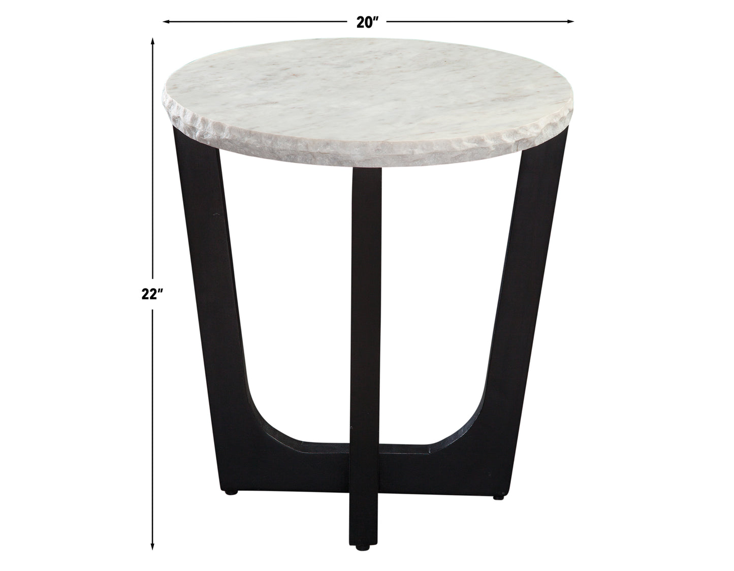 Chrissy 3-Piece Round White Marble Top Table Set