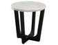 Chrissy 3-Piece Round White Marble Top Table Set