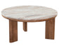 Sidney 3-Piece Round Toronto Brown Marble Top Table Set