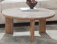 Sidney 3-Piece Round Toronto Brown Marble Top Table Set