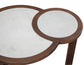 Oormi 3-Piece Banswara White Marble Inlay Table Set