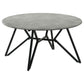 Hadi 2-piece Round SmartTop Coffee and End Table Set Cement