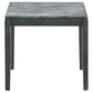 Mozzi 2-piece Coffee and End Table Set Grey Faux Marble