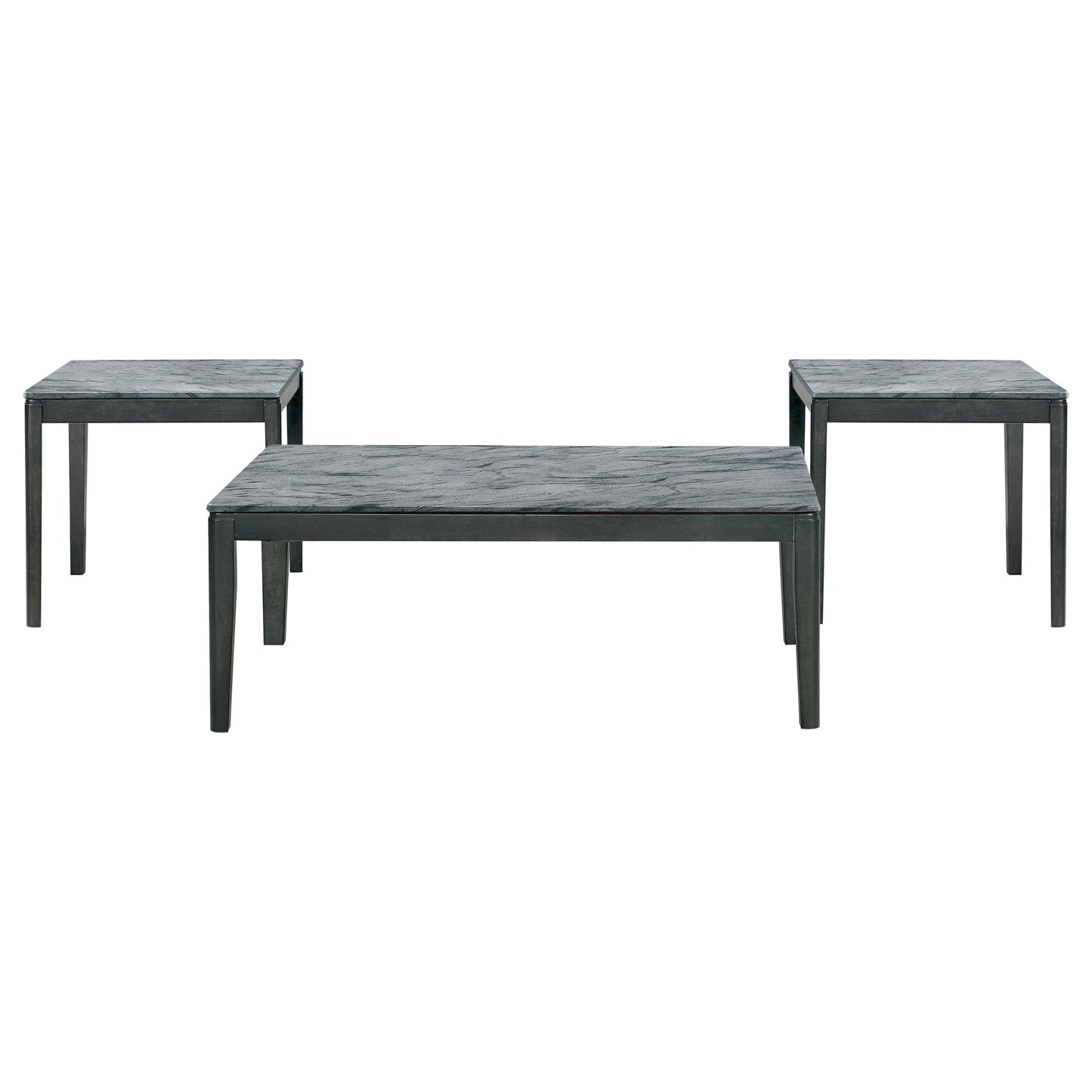 Mozzi 3-piece Coffee and End Table Set Grey Faux Marble