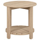 Fowler 2-piece Round Coffee and End Table Set Natural