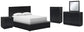 Londer Queen Panel Bed with Mirrored Dresser, Chest and Nightstand