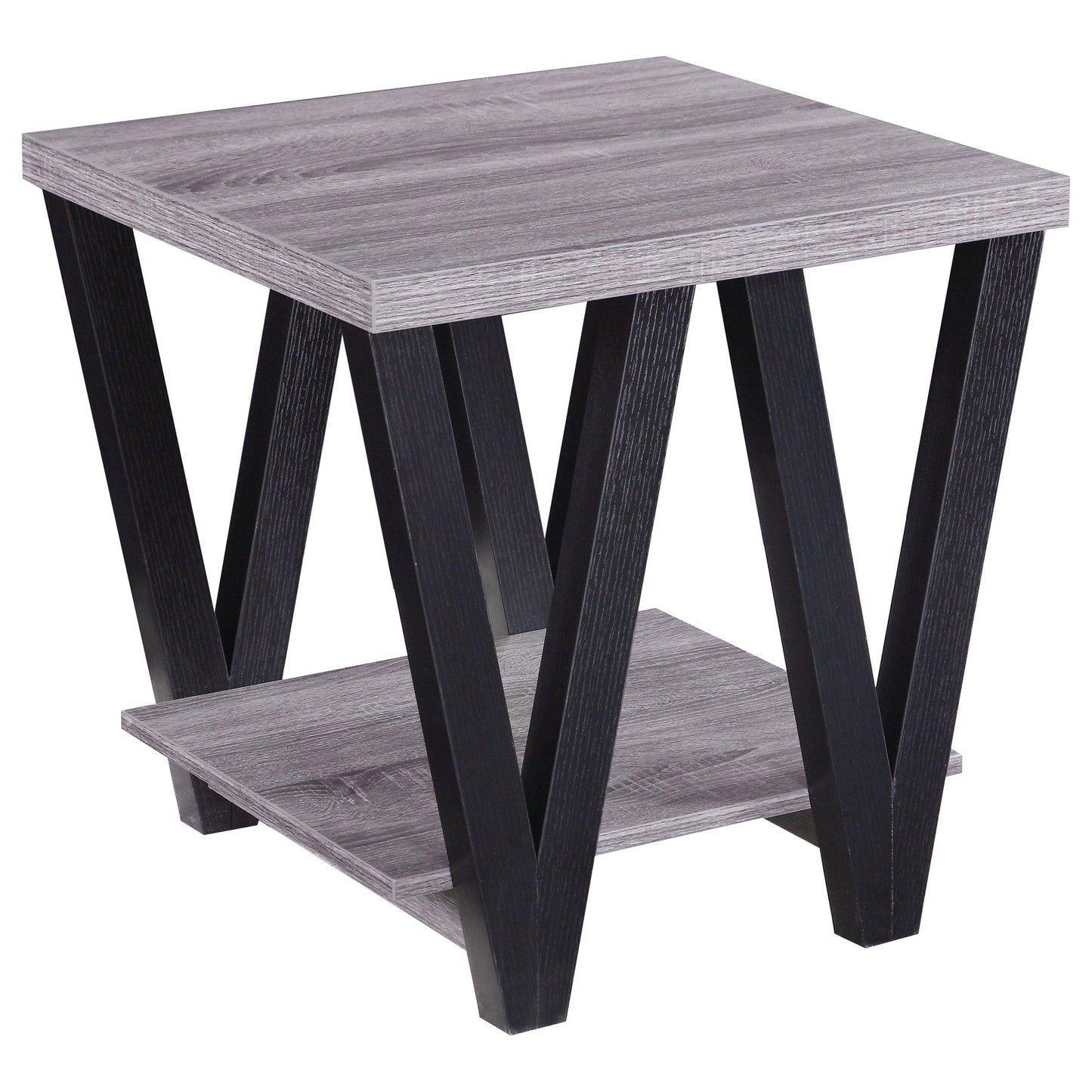 Stevens 2-piece Rectangular Coffee and End Table Set Grey