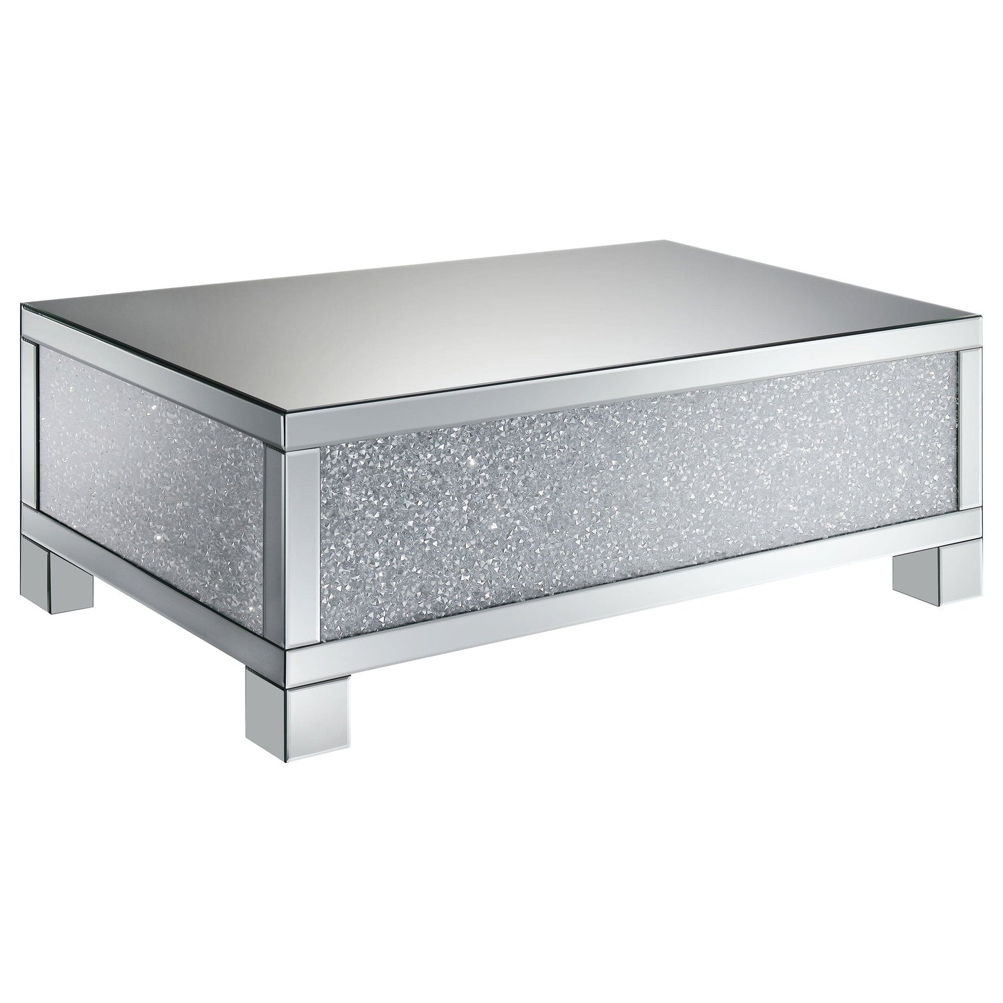 Gillian 3-piece Mirrored Coffee and End Table Set Silver