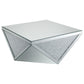 Amore 3-piece Mirrored Coffee and End Table Set Silver