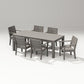 POLYWOOD Latitude 7-Piece Armchair Dining Set - Parsons 84" FREE SHIPPING