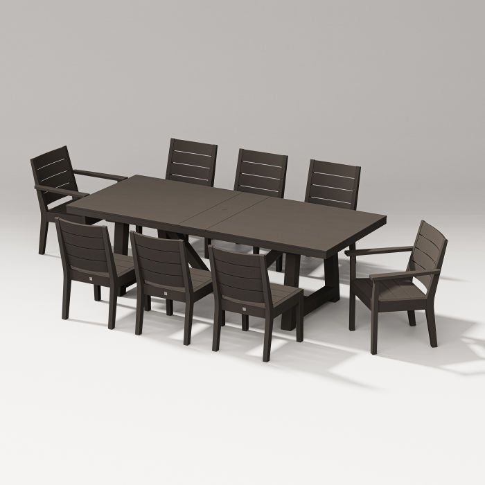 POLYWOOD Latitude 9-Piece A-Frame Table Dining Set FREE SHIPPING