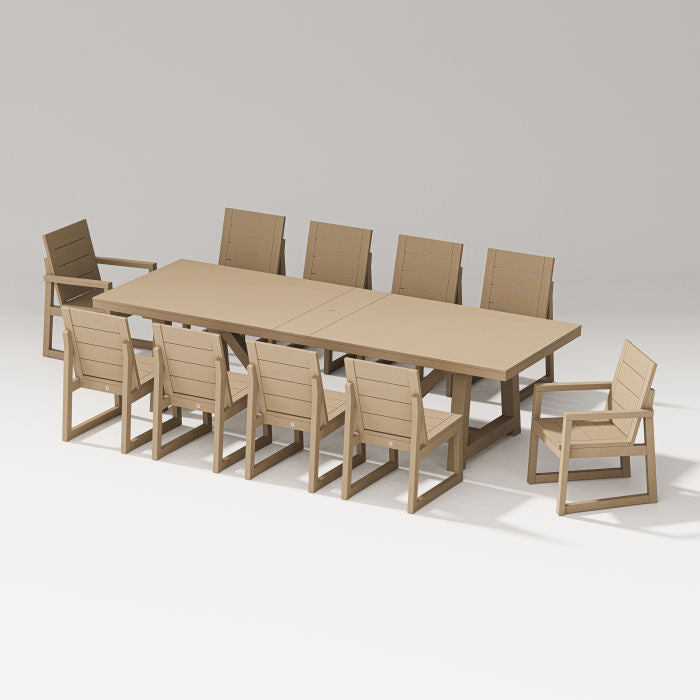 POLYWOOD Elevate 11-Piece A-Frame Table Dining Set FREE SHIPPING