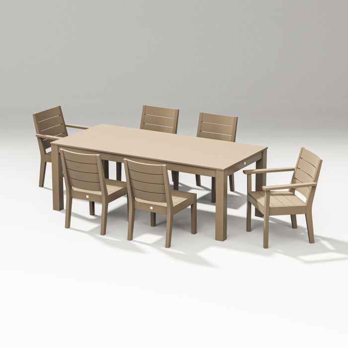 POLYWOOD Latitude 7-Piece Dining Set - Parsons 84" FREE SHIPPING