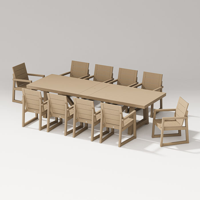 POLYWOOD Elevate 11-Piece A-Frame Table Dining Set FREE SHIPPING