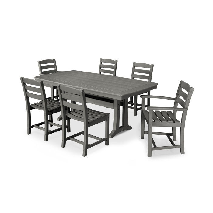 POLYWOOD La Casa Café 7-Piece Dining Set with Trestle Legs FREE SHIPPING