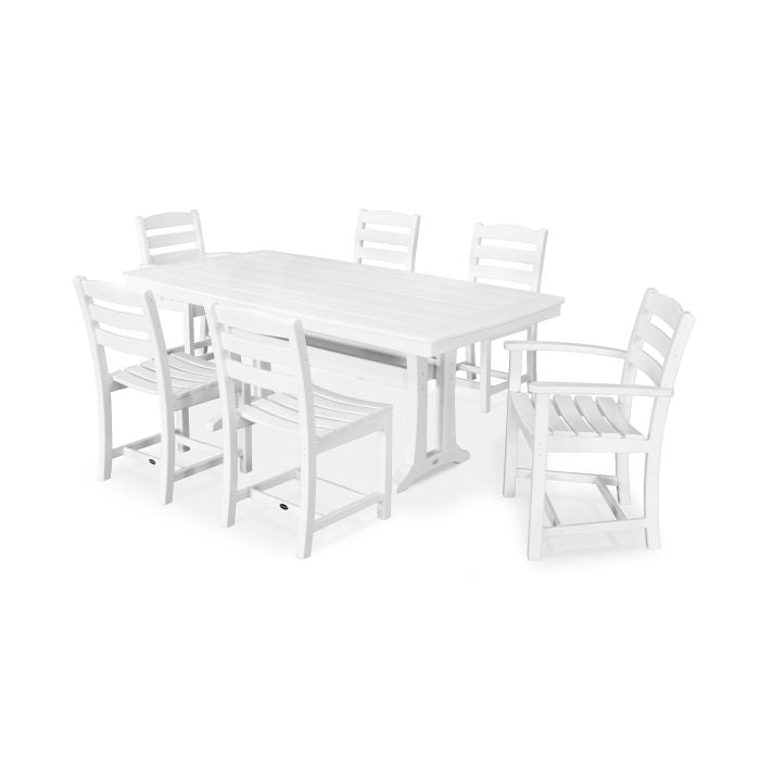 POLYWOOD La Casa Café 7-Piece Dining Set with Trestle Legs FREE SHIPPING